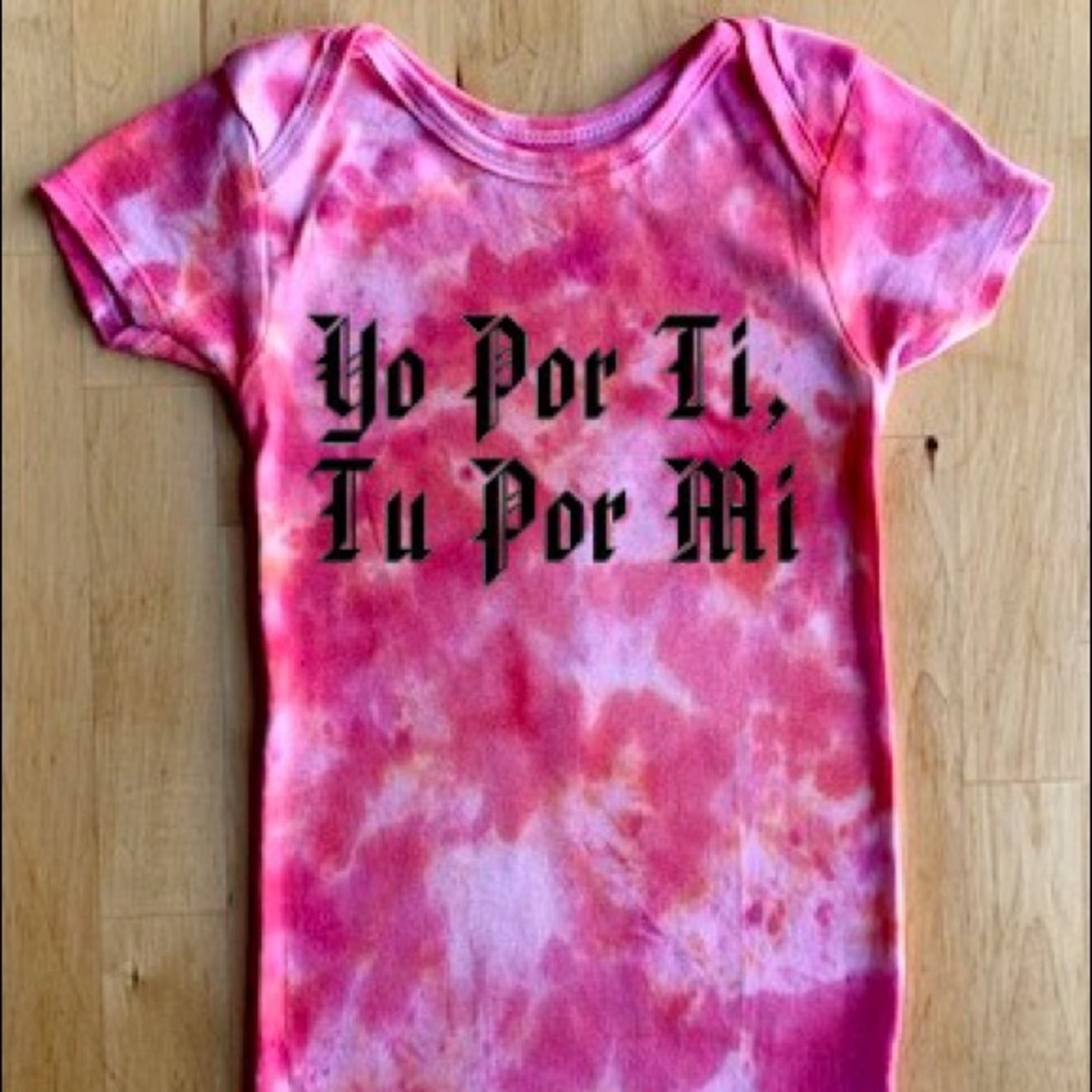 Custom Tie Dye Baby Onesie- Valentines Day